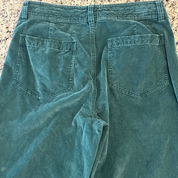 Faherty Wide Leg Corduroy Pants Womens 30 Y2K Green - Picture 3 of 11